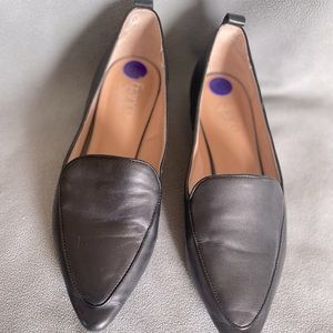 Franco Sarto Studio Pointed Toe Leather Loafer, Black